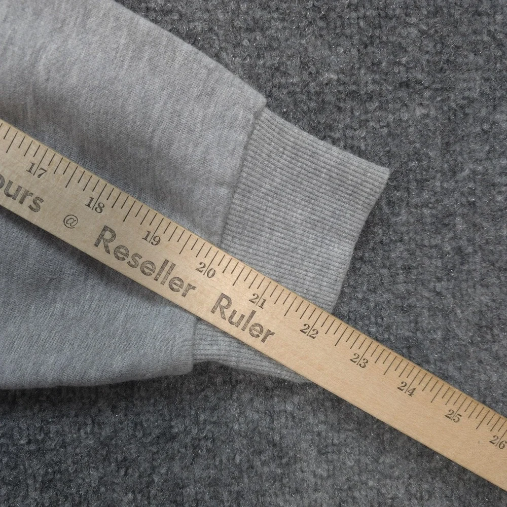 Alo Hoodie Womens XL Gray Accolade Fleece Logo Pullover Kangaroo Pocket Yoga
